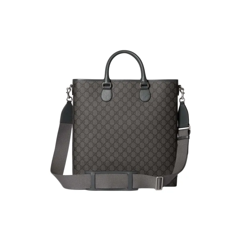 GUCCI Ophidia Supreme Canvas Canvas Bag Shoulder Bag Crossbody Bag Handbag Medium Size Unisex Dark Gray & Black-3