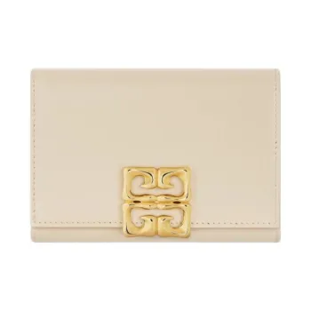 GIVENCHY 4G Calfskin Wallet Women's Natural Beige