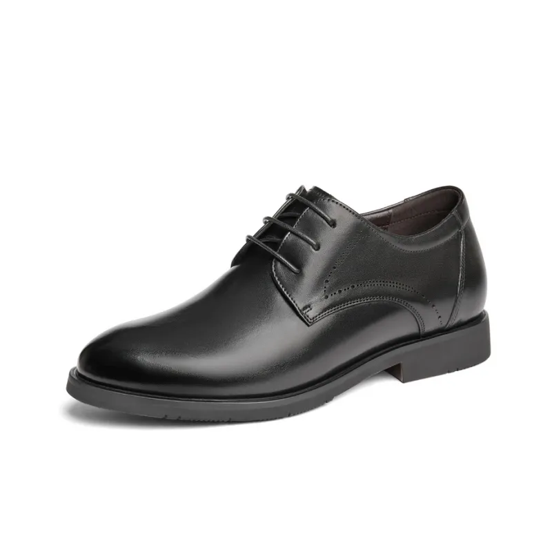 BELLE Dress Shoes Men Low Top Black/Coffee-6
