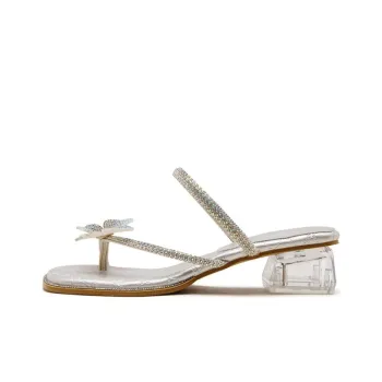 AGSDON Slide Slippers Women's Silver, Gold, Black