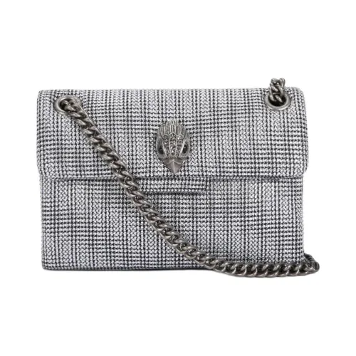 Kurt Geiger London Houndstooth Fabric Shoulder Bag Crossbody Bag Mini Women's Silver