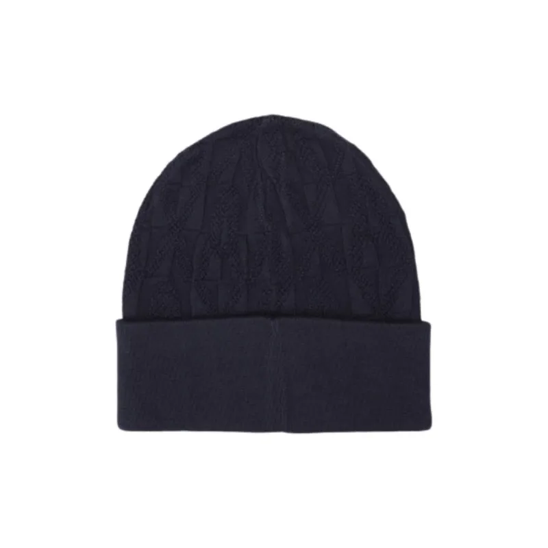 ARMANI EXCHANGEAE Cotton Fabric Beanies Men's Dark Blue-1