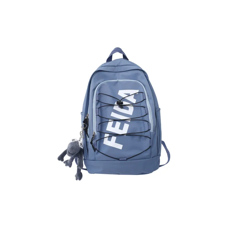 Moonshine Nylon Student Backpack Large Size Unisex Black/Gray-21
