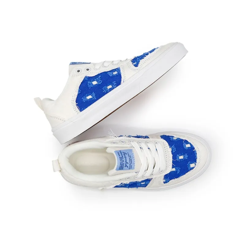 I'm Shopping Starry Fantasy Realm Anti Slip Wear Resistant Breathable Lightweight Low Top Skateboard Shoes Unisex Blue-4