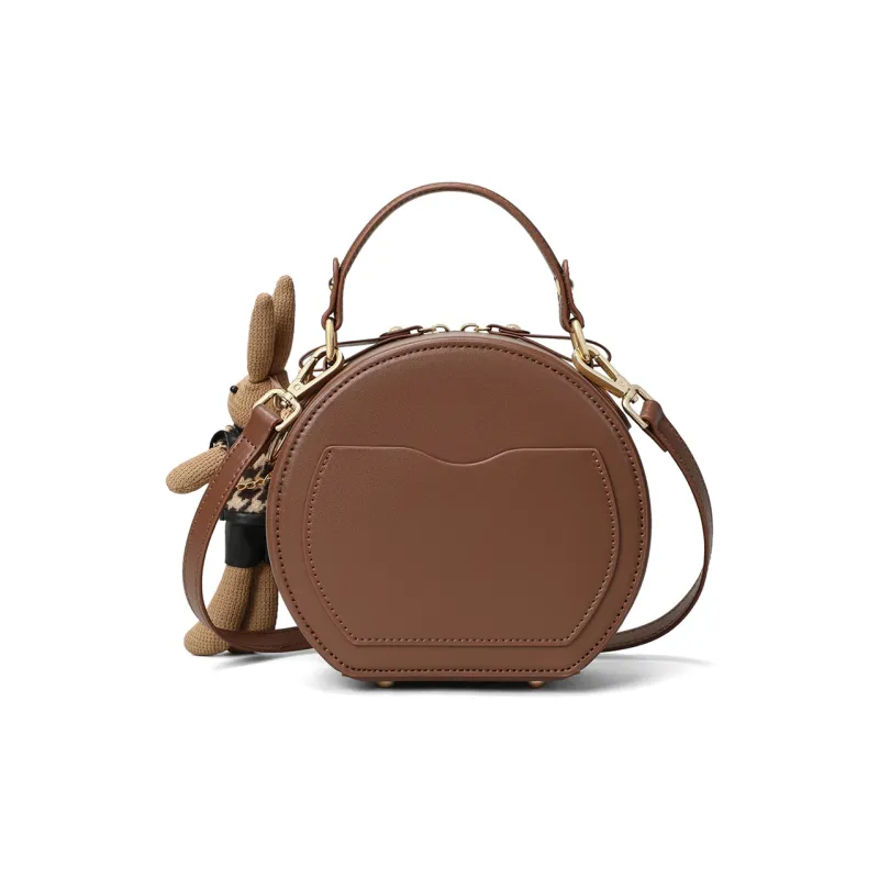PT'SON Synthetic Leather Crossbody Bag, Handbag Regular Women's Coffee-4