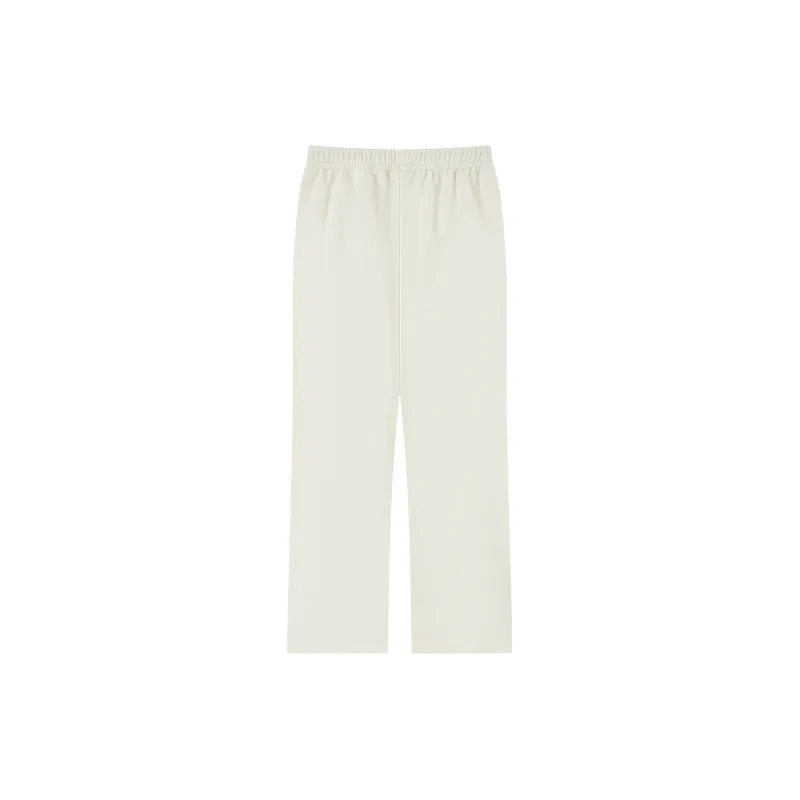 QIAODAN Knitted Sports Pants Women's Cream White-1
