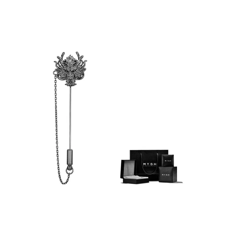 MYSH 925 Sterling Silver Brooches Men's-4