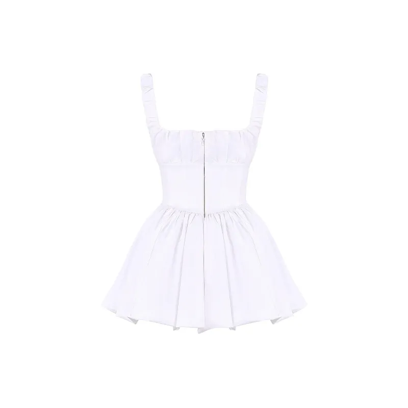 HOUSE OF CB LE PUFF Slip Dress Women's White/White-8