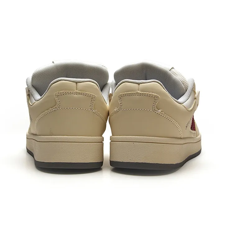 STUR YSN Wear resistant And Lightweight Low Top Skateboard Shoes Unisex Beige-5