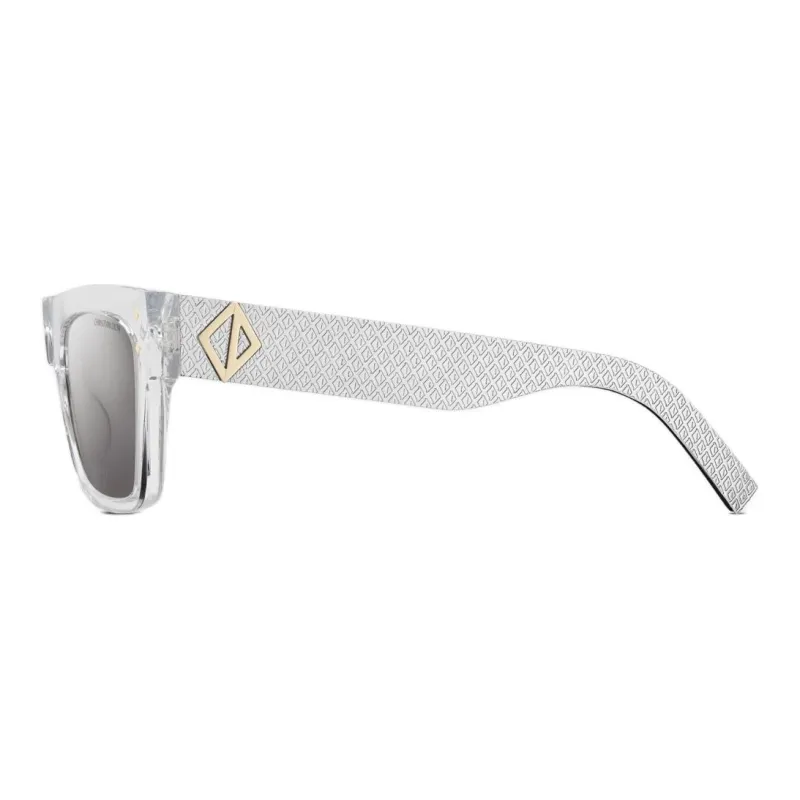 DIOR Acetate Metal Square Sunglasses Unisex Transparent-2