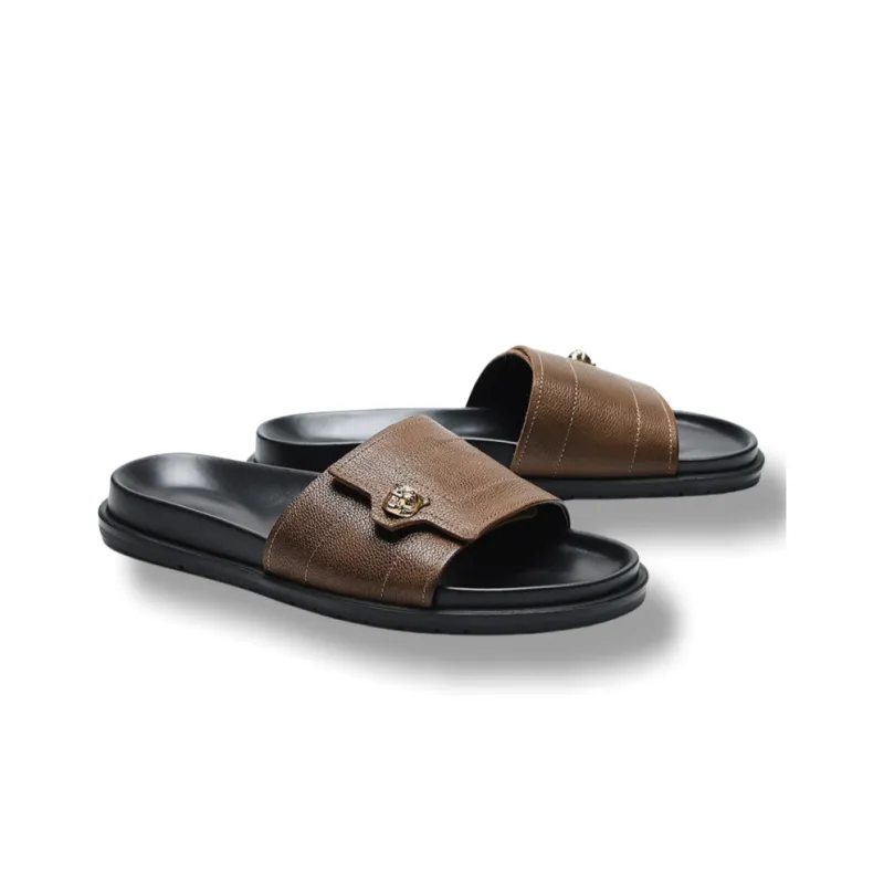 Brounvanm Rubber Sole Slip-Resistant Abrasion-Resistant Slide Slippers Men's-8