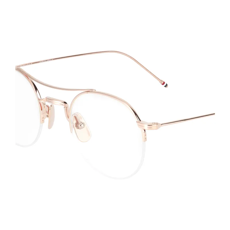 THOM BROWNE· Alloy Round Eyeglass Frames Unisex-4