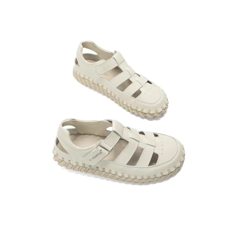 Q.VONTON Roman Sandals 2.5cm Women's Ecru-4