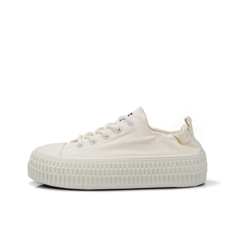 B10CROWN Breathable Lightweight Low Top Canvas Shoes Women's Beige-0