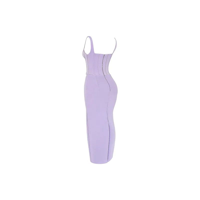 HOUSE OF CB BREEZE Slip Dresses Women's Lilac/Purple-2