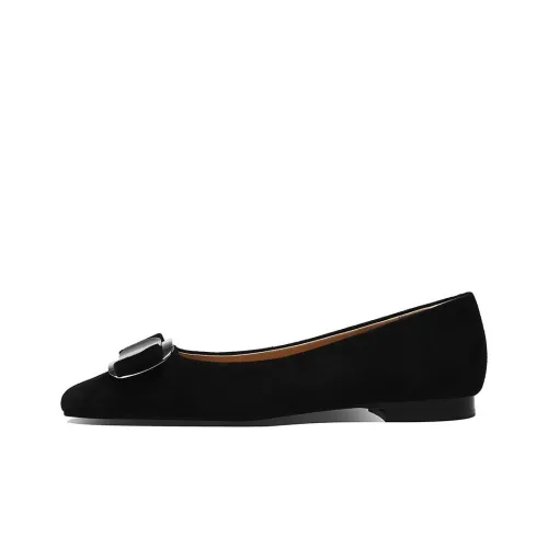 BOSSSUNWEN Casual Single Shoes 1.5cm Women's Black