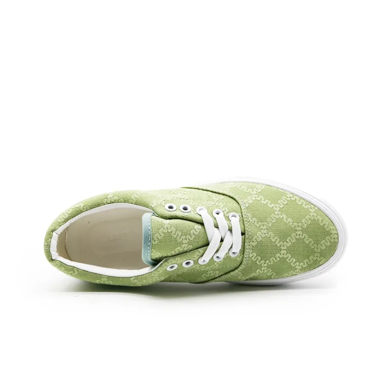 I'm shopping Canvas Shoes Unisex Low Top Green-6