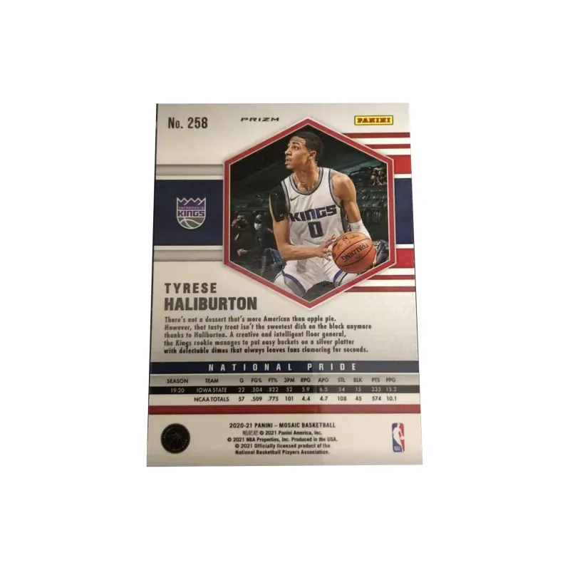 PANINI 20 21 King, Haliburton, USA Team Green Mosaic, Player Card, Card Product Access Sports Cards 1 Pc-1