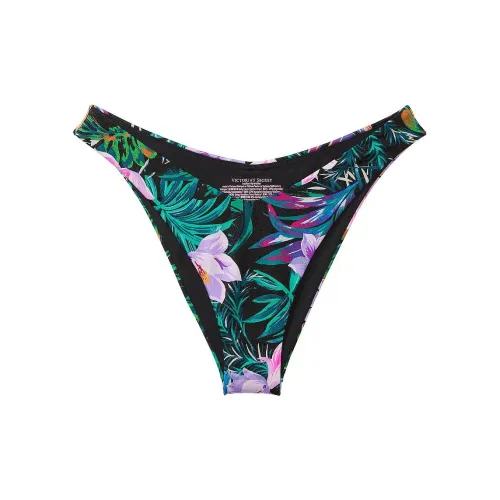 Victoria's Secret Swimming Shorts Women's Black Tropical/Black Tropical