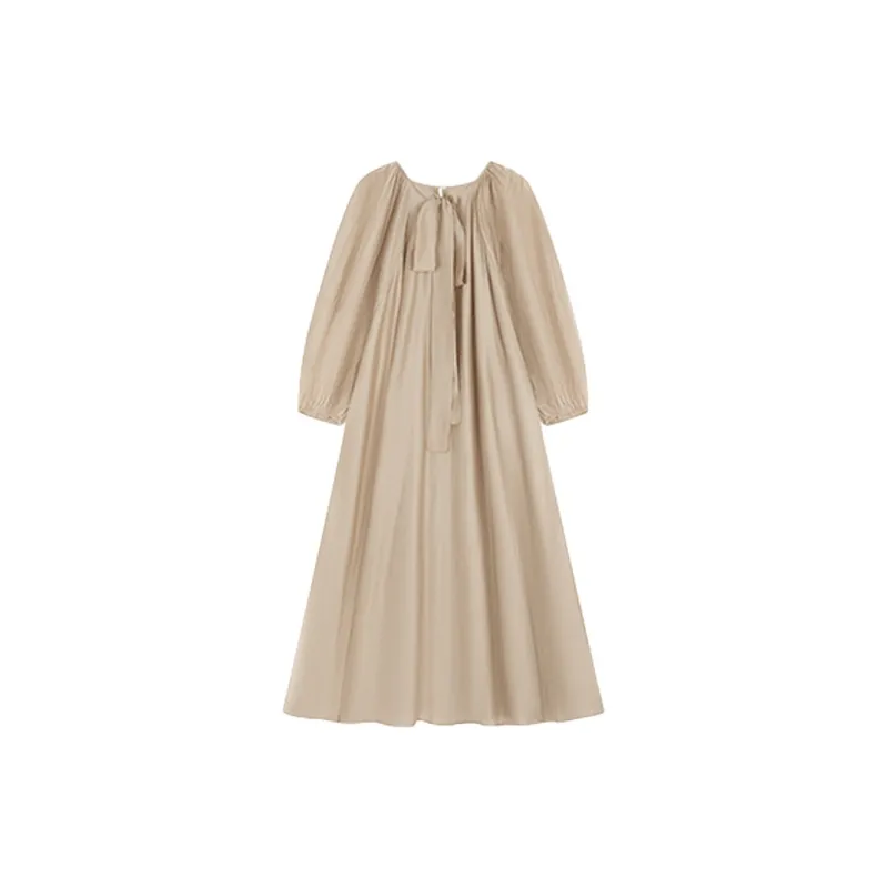 THE SEA LIFE SS24 Long Sleeved Dress Women's Tea Brown-1