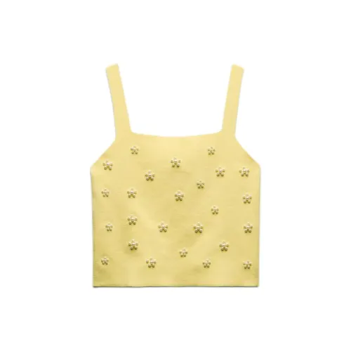 ZARA Tank Tops Women's Yellow