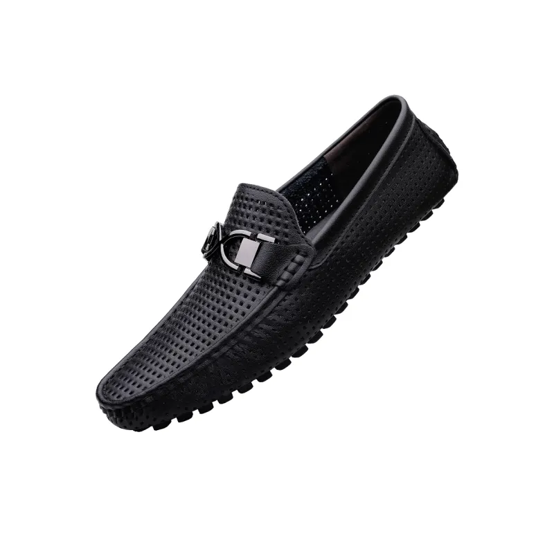 Abango Gommino Loafers Unisex White/Black/Yellow-8