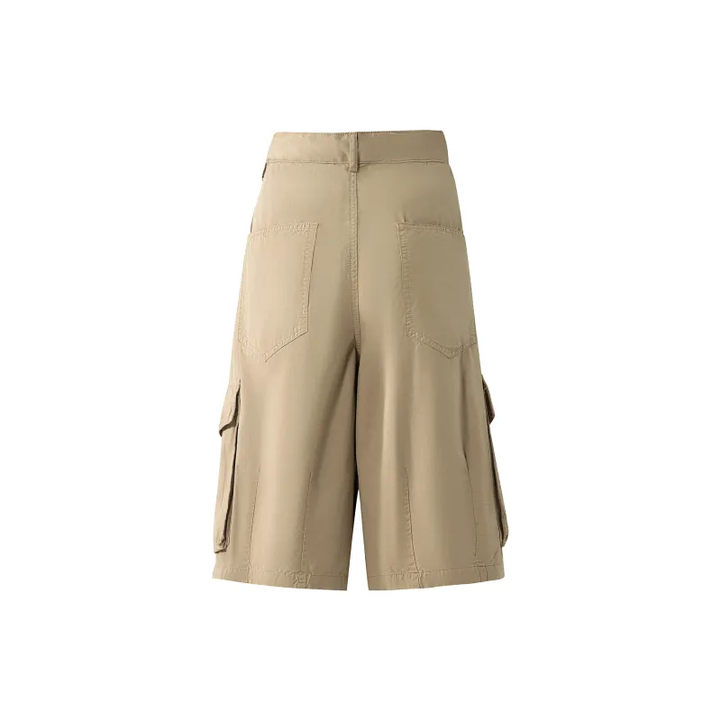 JIPIAO Cargo Shorts Unisex Khaki-1