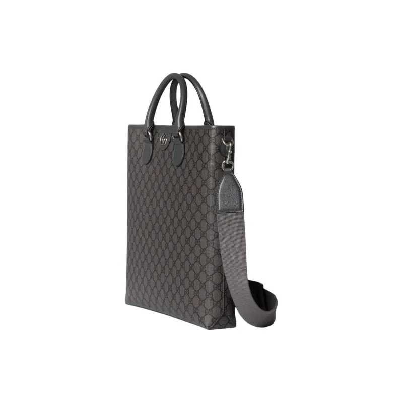 GUCCI Ophidia Supreme Canvas Canvas Bag Shoulder Bag Crossbody Bag Handbag Medium Size Unisex Dark Gray & Black-1