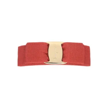 Ferragamo 1990 2000s Canvas Bow Barrette