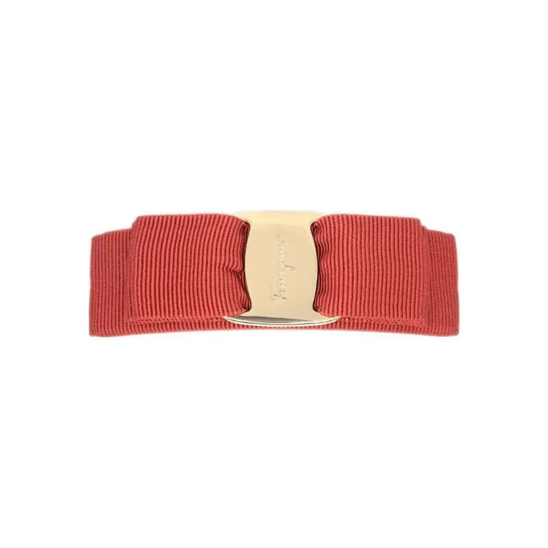 Ferragamo 1990 2000s Canvas Bow Barrette-0