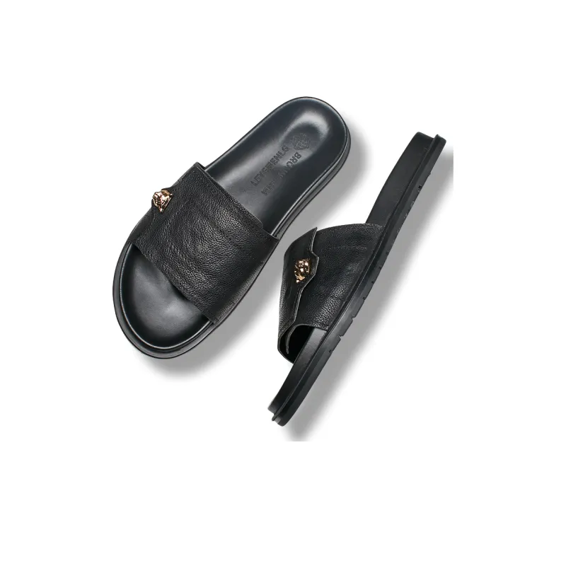 Brounvanm Rubber Sole Slip-Resistant Abrasion-Resistant Slide Slippers Men's-3