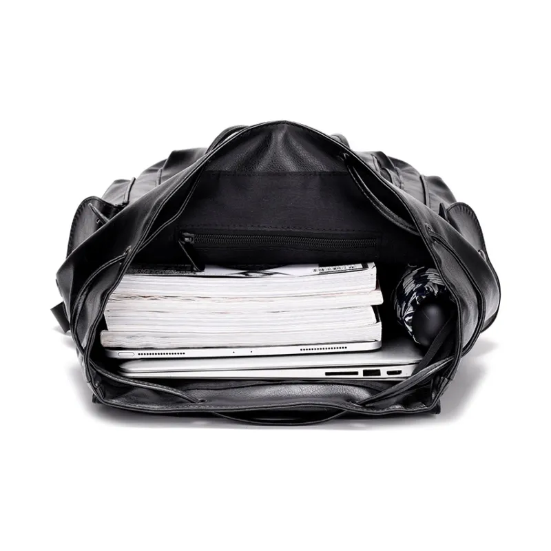 Moonshine PU Leather Backpack Unisex-4