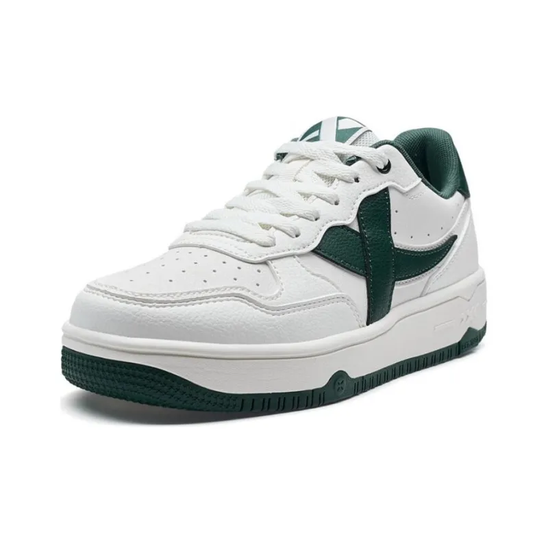 XTEP Durable Breathable Low Top Skateboard Shoes Women's White Green-1