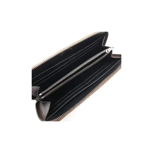 FERRAGAMO Genuine Leather Wallet Women's Chocolate-9