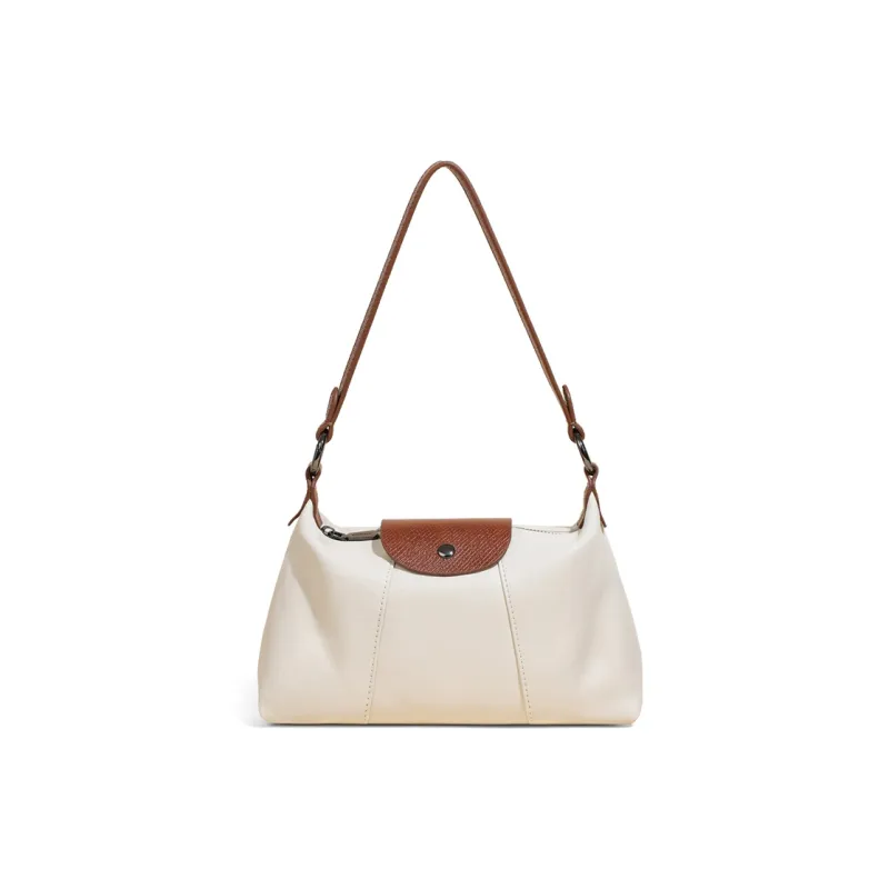 COMELY Sheepskin Patchwork Leather Shoulder Bag, Handbag, Shoulder Bag Women's Silver/White-7