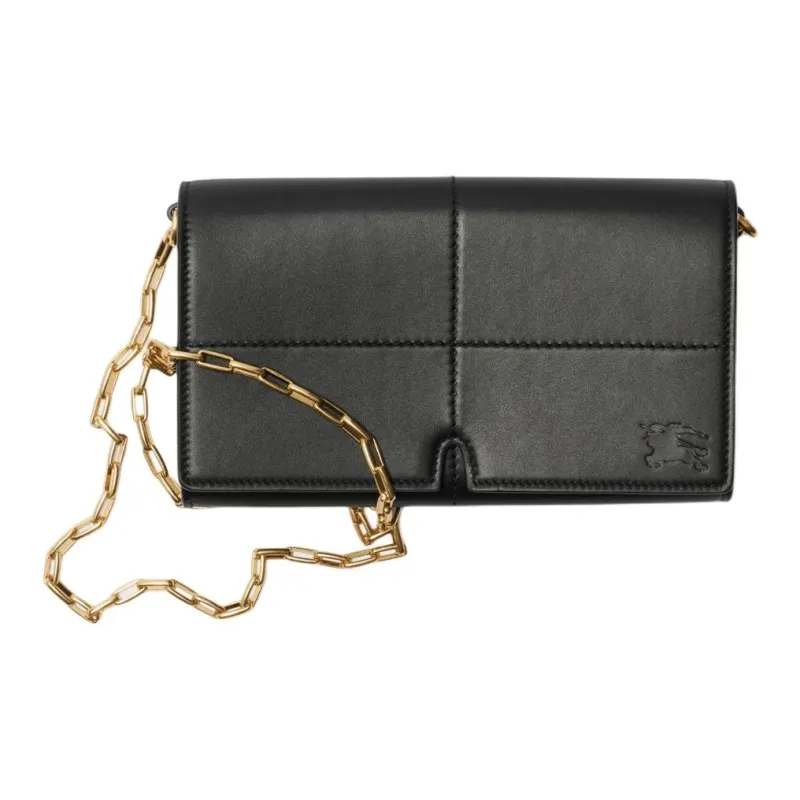 Burberry Cow Leather Wallet Women's Black-0