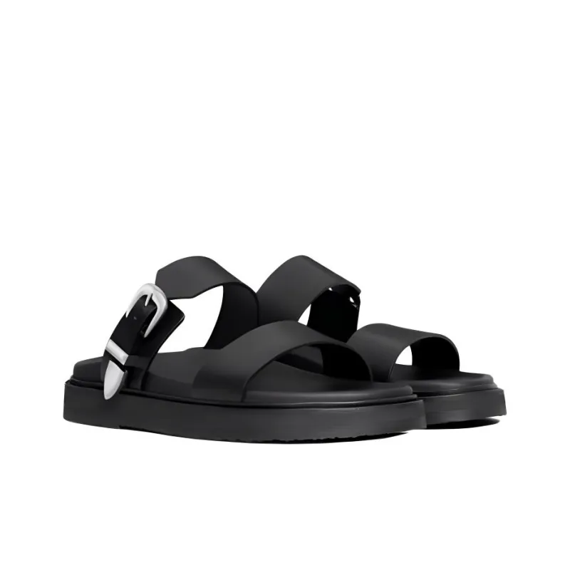 CELINE Slide Slippers Men's Black-3
