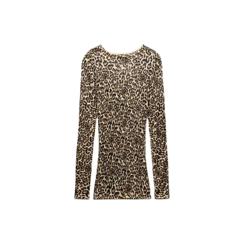 ZARA T-Shirt Women's Leopard Print-1