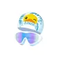 001 White Swim Goggles+1018 White Silicone Swimming Cap