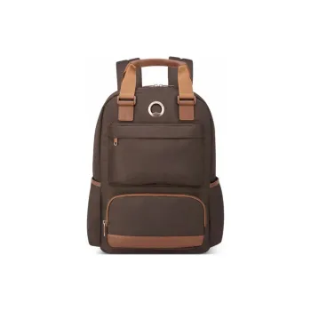 DELSEY Polyester Backpack Large Size Unisex Brown