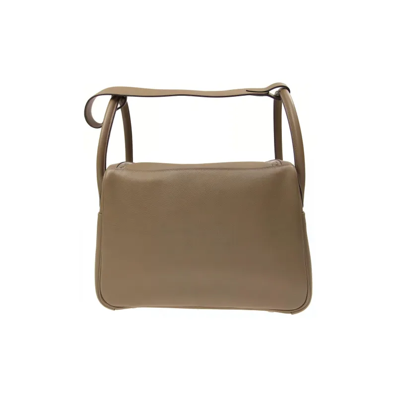 HERMES Lindy Evercolor Calfskin Handbag Shoulder Bag Women's D0 Beige Weimar Dog Beige-3