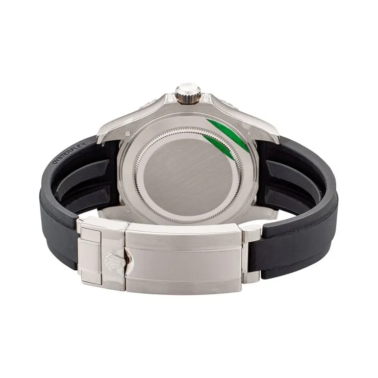 ROLEX Ranger Prestige Automatic Mechanical Movement Unisex Watch 42mm Black Dial 18K White Gold Watch Case Rubber Strap-2