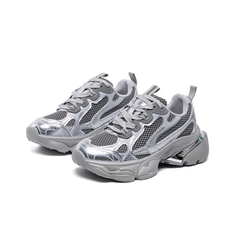 La Chapelle Breathable Height Increase Low Top Chunky Sneakers Women's-6