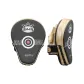 A pair of black and gold arc-shaped targets