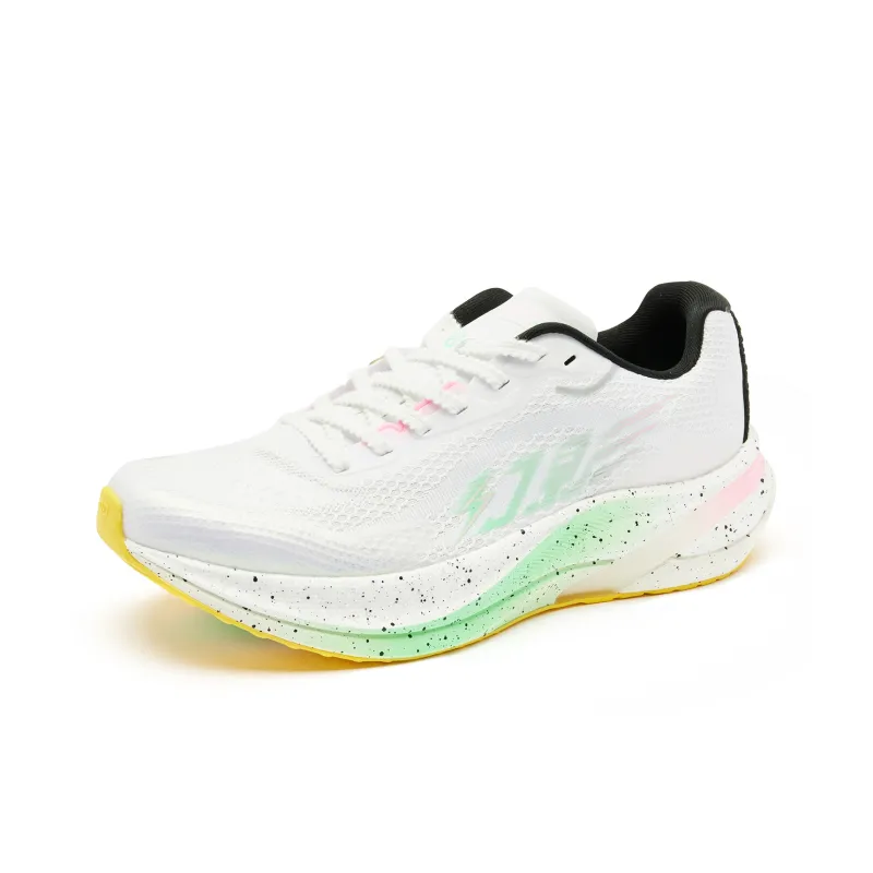 QIAODAN Phantom Running Shoes Men Low Top Jordan White Bright Pink-2