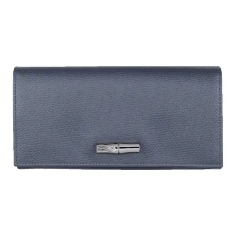 LONGCHAMP Roseau Cow Leather Wallet Women's Blue-0