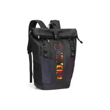 LOVERPUSS Fabric Backpack Regular Unisex Cool Black Dazzle Grey