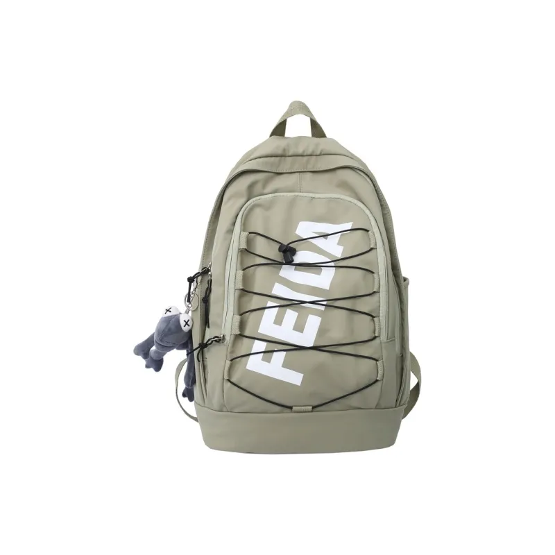 Moonshine Nylon Student Backpack Large Size Unisex Black/Gray-23
