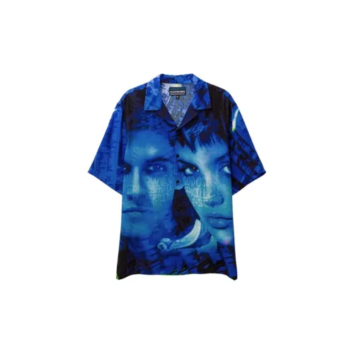 PLEASURES Shirts Men Blue