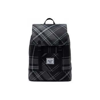 Herschel Polyester Backpack Regular Unisex Black Gray Multicolor Plaid